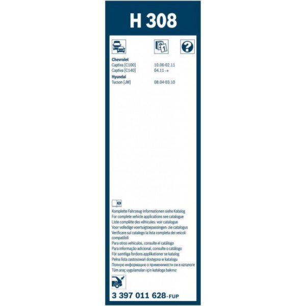 Фото - Щетка стеклоочистителя Bosch Rear 300мм (3 397 011 628)